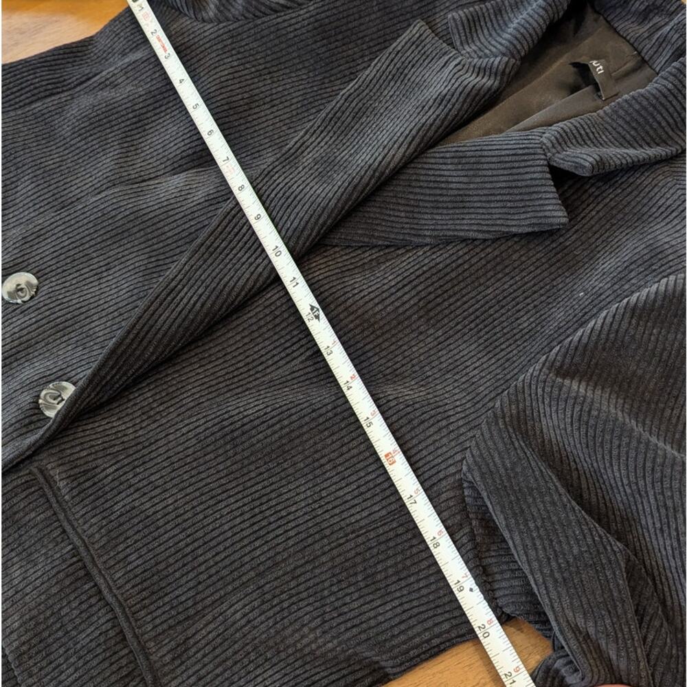 Ruti Corduroy Double-Breasted Blazer Jacket Womens Black Long Sleeve - Picture 6 of 11